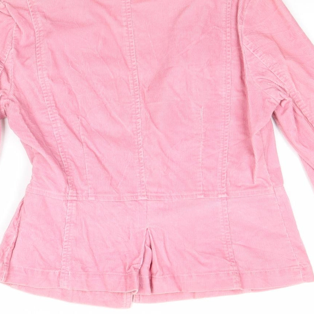 Per Una Womens Pink Jacket Blazer Size 10 Buckle