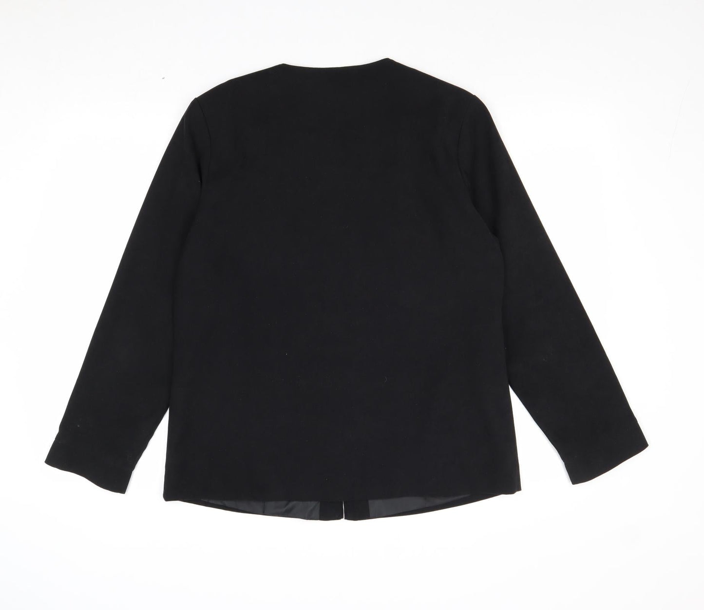 Joella Di Marco Womens Black Jacket Size M Zip - Suede