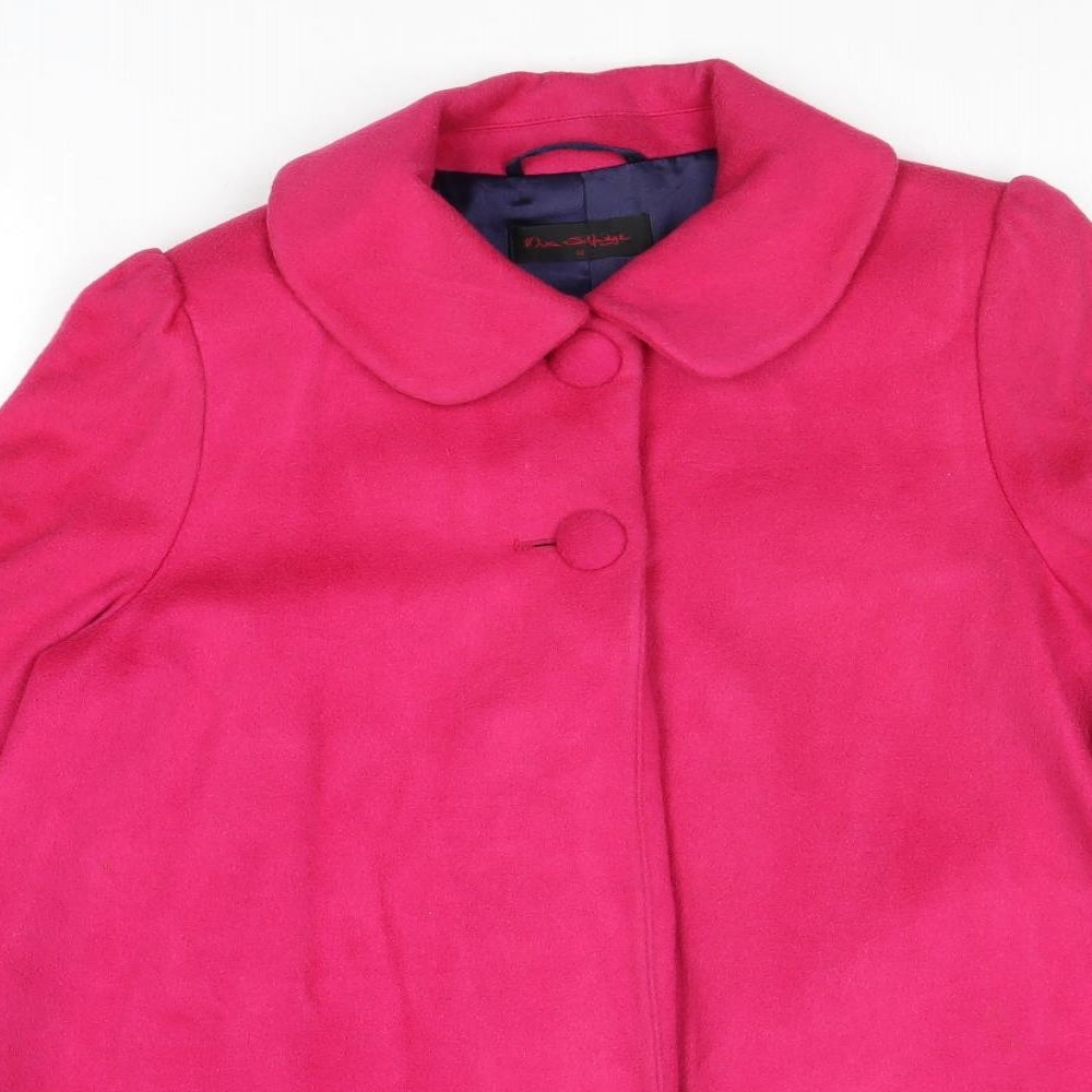 Miss Selfridge Womens Pink Jacket Size 12 Button