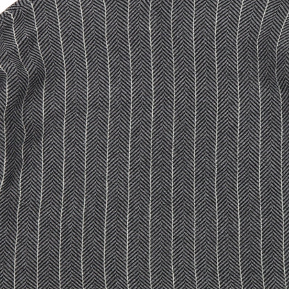 Atmosphere Womens Grey Boat Neck Striped Acrylic Pullover Jumper Size 6
