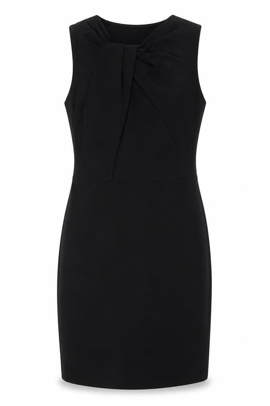 Topshop Womens Black Viscose Shift Size 10 Round Neck Pullover
