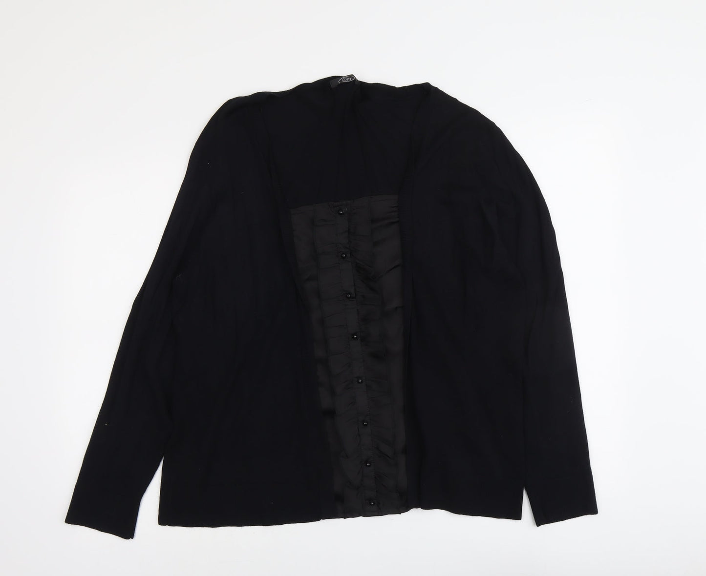 Bonmarché Womens Black Scoop Neck Viscose Cardigan Jumper Size L
