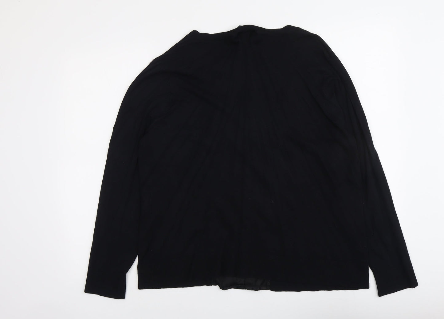 Bonmarché Womens Black Scoop Neck Viscose Cardigan Jumper Size L