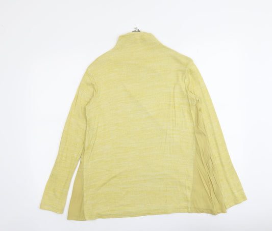 NEXT Womens Yellow High Neck Viscose Pullover Jumper Size 8