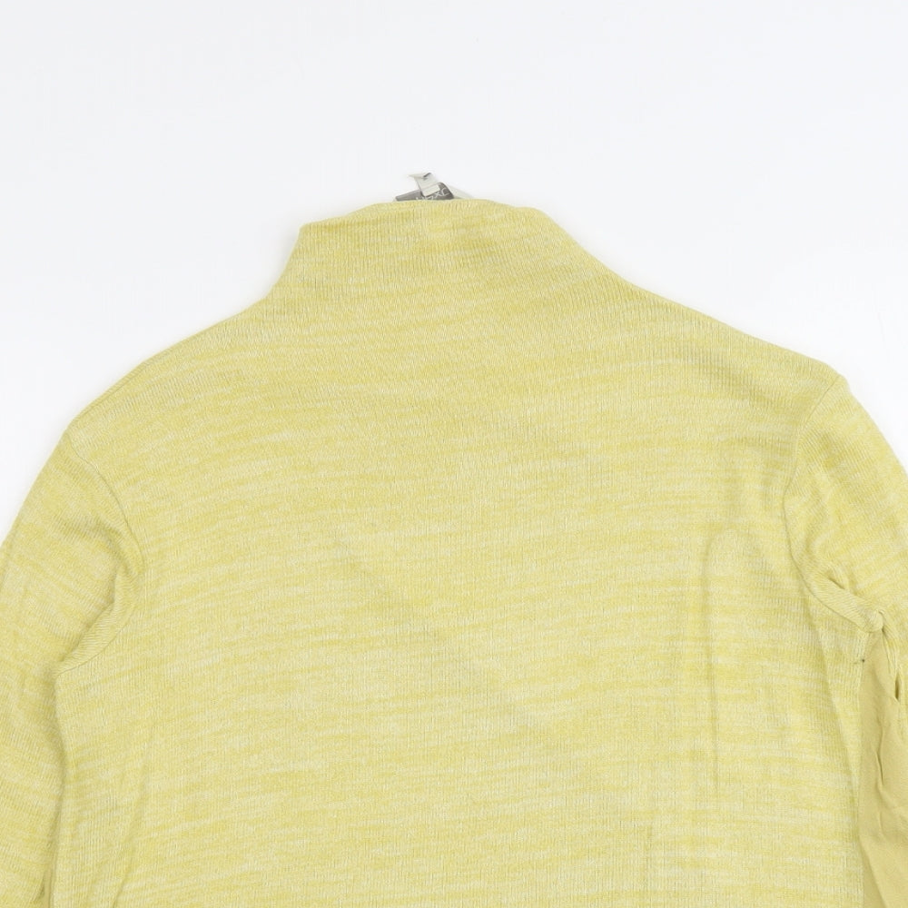 NEXT Womens Yellow High Neck Viscose Pullover Jumper Size 8