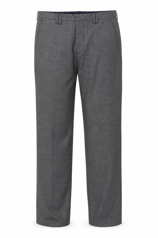 River Island Mens Grey Polyester Dress Pants Trousers Size 32 in L32 in Regular Button