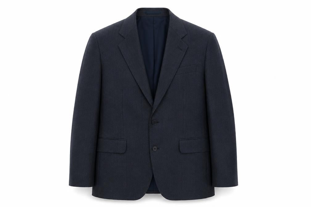 Wellington Mens Blue Wool Jacket Suit Jacket Size L Regular