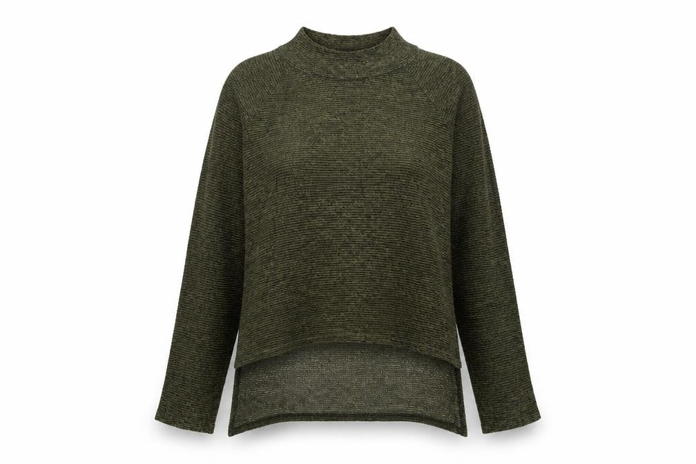 Decoy Womens Green High Neck Acrylic Pullover Jumper Size S