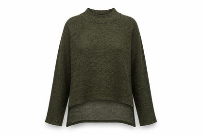 Decoy Womens Green High Neck Acrylic Pullover Jumper Size S