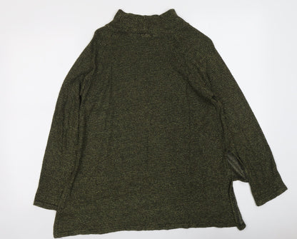 Decoy Womens Green High Neck Acrylic Pullover Jumper Size S