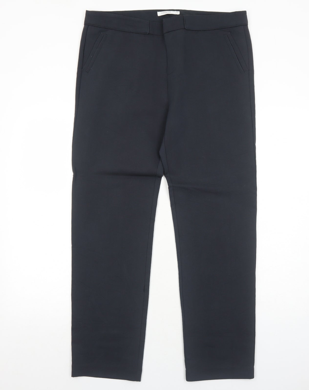 Taranko Womens Black Polyester Trousers Size 14 Regular Zip