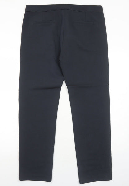 Taranko Womens Black Polyester Trousers Size 14 Regular Zip