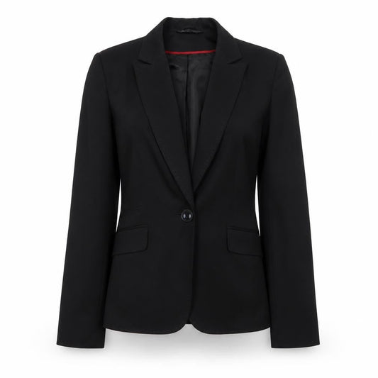 BHS Womens Black Polyester Jacket Suit Jacket Size 12