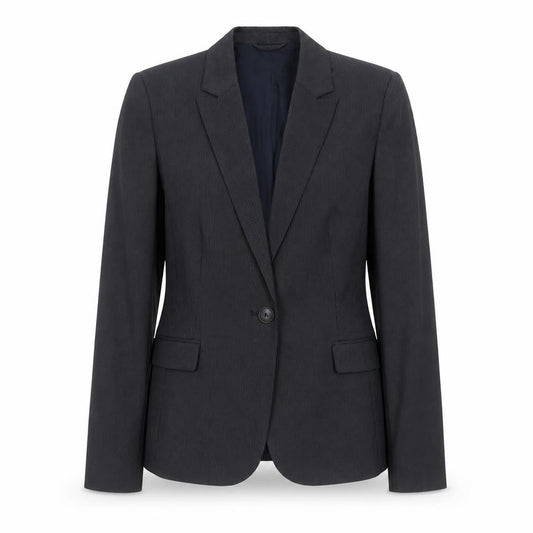 Mango Womens Black Striped Polyester Jacket Suit Jacket Size 12