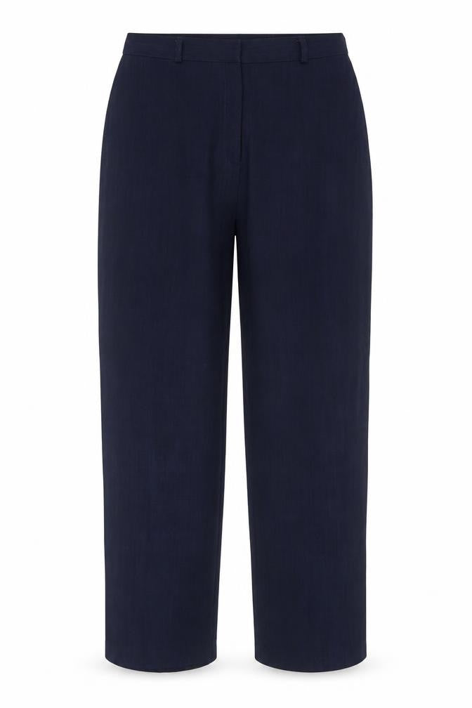 Classics Womens Blue Polyester Trousers Size 12 Regular Zip