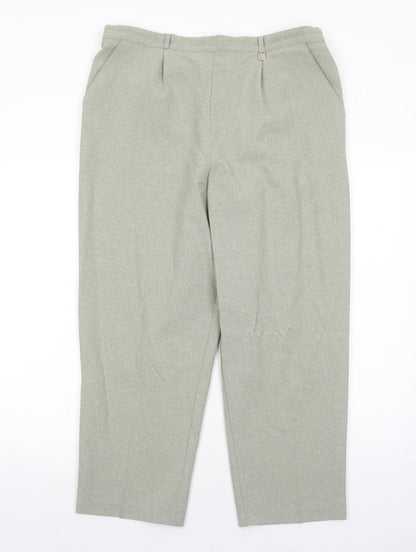 Classics Womens Green Polyester Trousers Size 18 Regular