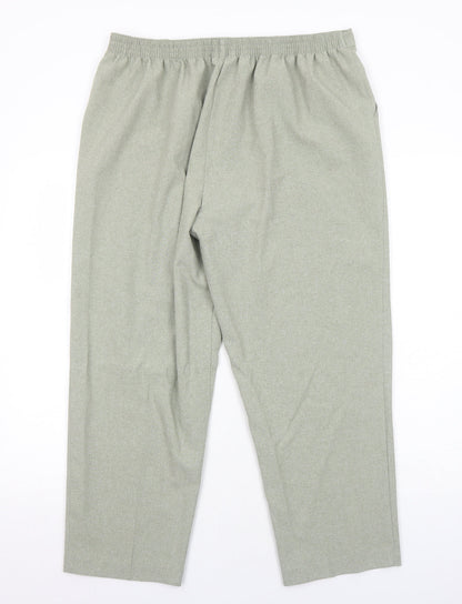 Classics Womens Green Polyester Trousers Size 18 Regular