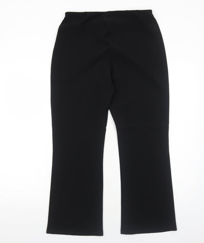 Classics Womens Black Polyester Trousers Size 14 Regular