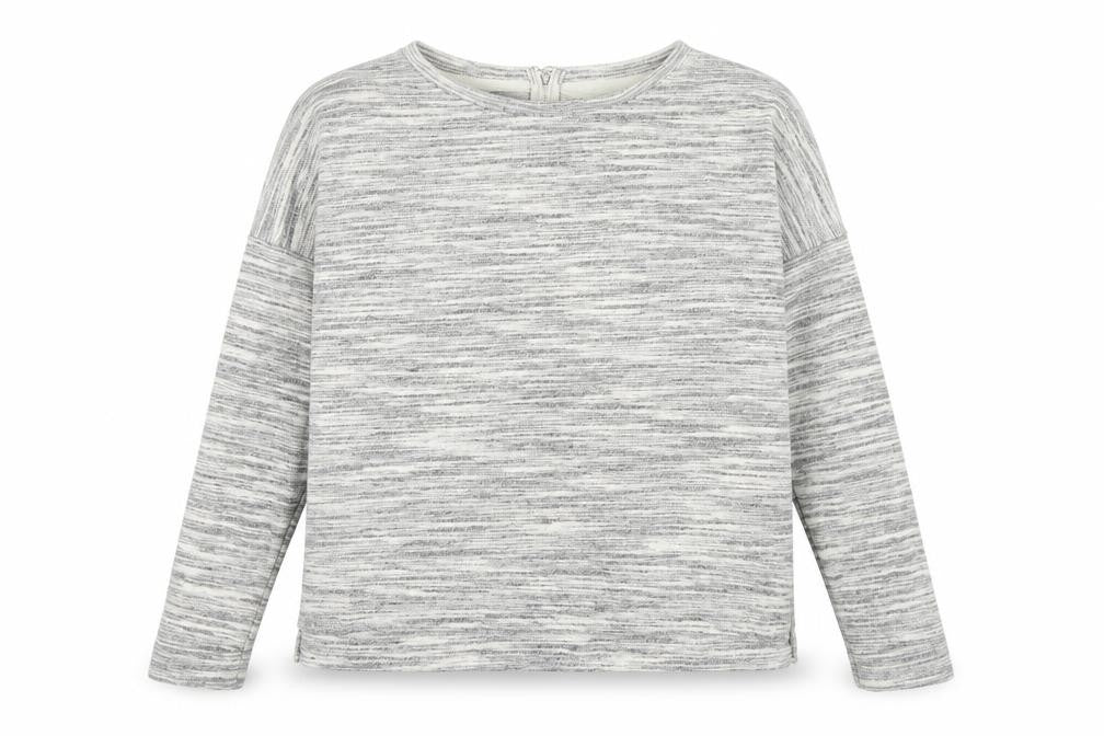New Look Womens Grey Polyester Pullover Sweatshirt Size 10 Zip