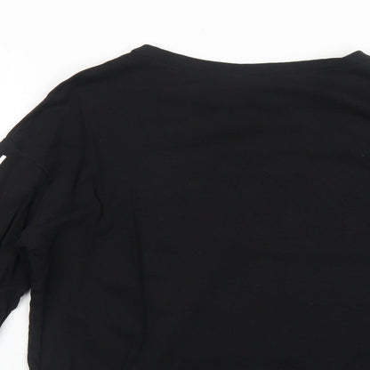 H&M Womens Black Cotton Pullover Sweatshirt Size S Pullover - New York