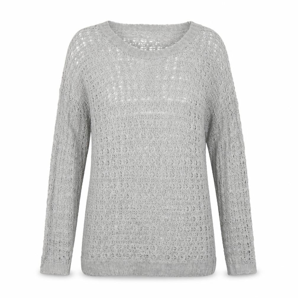 Atmosphere Womens Grey Round Neck Acrylic Pullover Jumper Size 12