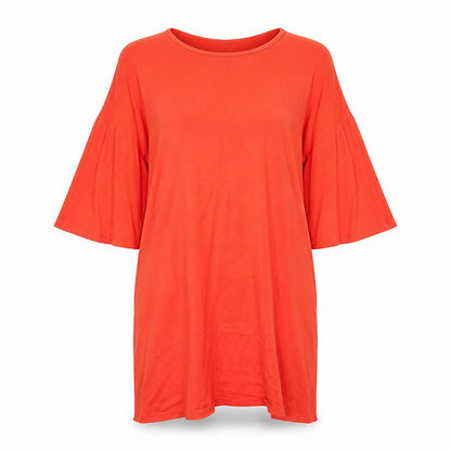 Boohoo Womens Red Viscose A-Line Size 10 Round Neck Pullover