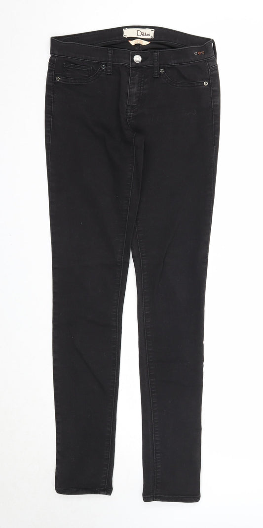 Dittos Womens Black Cotton Skinny Jeans Size 27 in Regular Zip
