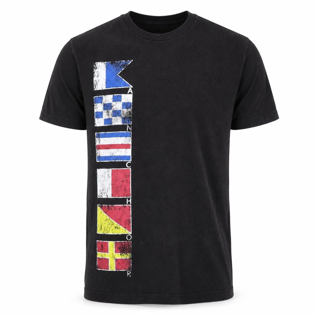 Club Room Mens Black Cotton T-Shirt Size S Round Neck