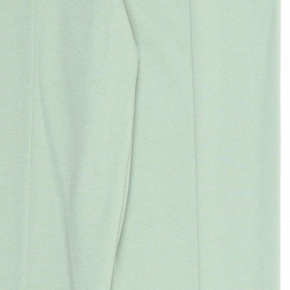 Rebellious Womens Green Polyester Trousers Size 8 Regular - Waist 22 inches