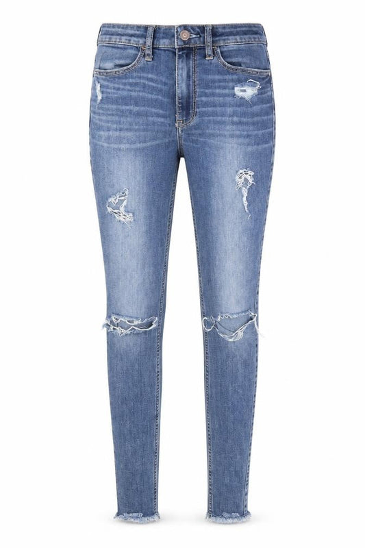 Hollister Womens Blue Cotton Skinny Jeans Size 26 in L30 in Regular Zip