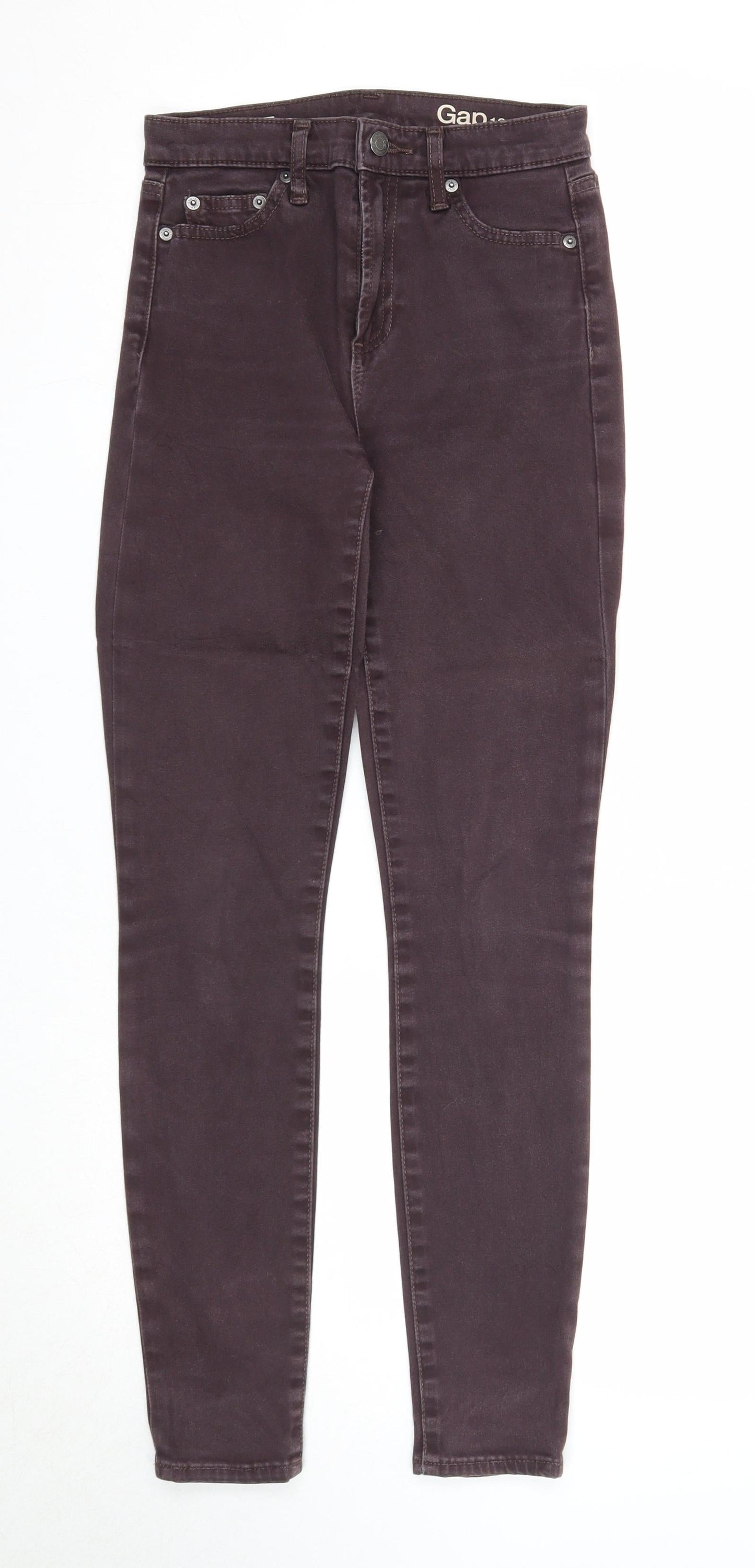 Gap Womens Purple Cotton Skinny Jeans Size 25 in Regular Zip
