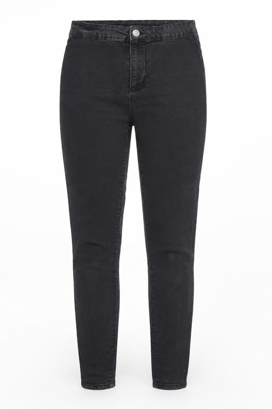 Denim & Co. Womens Black Cotton Skinny Jeans Size 8 Regular Zip