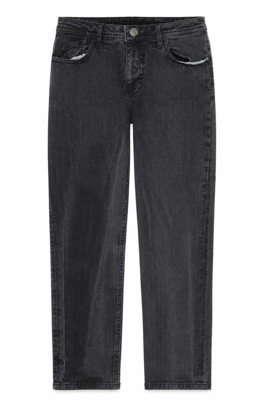 Blue fire Womens Black Cotton Straight Jeans Size 12 Regular Zip