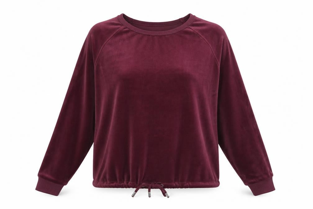Classics Womens Purple Polyester Pullover Sweatshirt Size 14 Pullover - Drawstring Hem