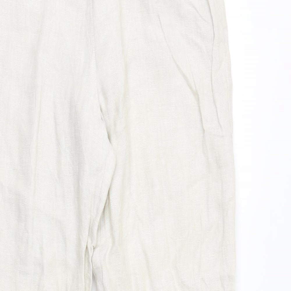 Olsen Womens Beige Polyester Trousers Size 34 in Regular Zip