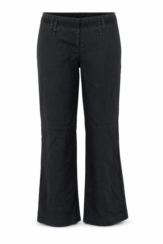 Promod Womens Black Polyester Trousers Size 34 in Regular Zip