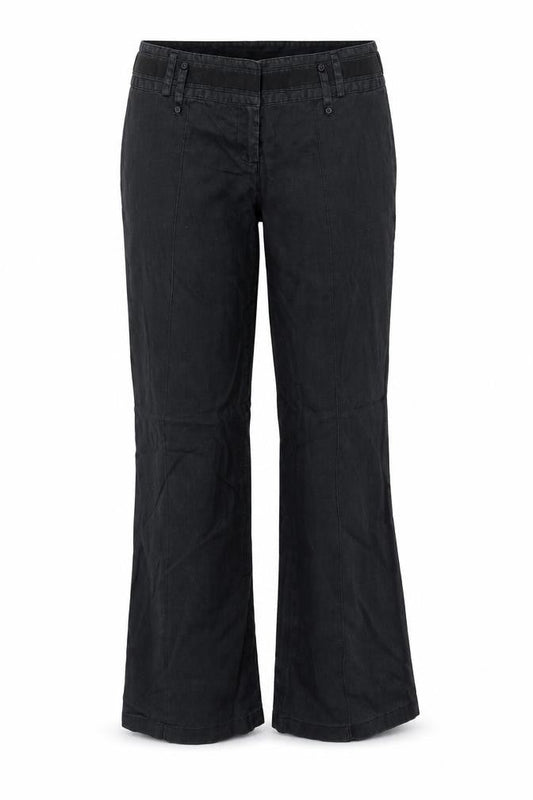 Promod Womens Black Polyester Trousers Size 34 in Regular Zip