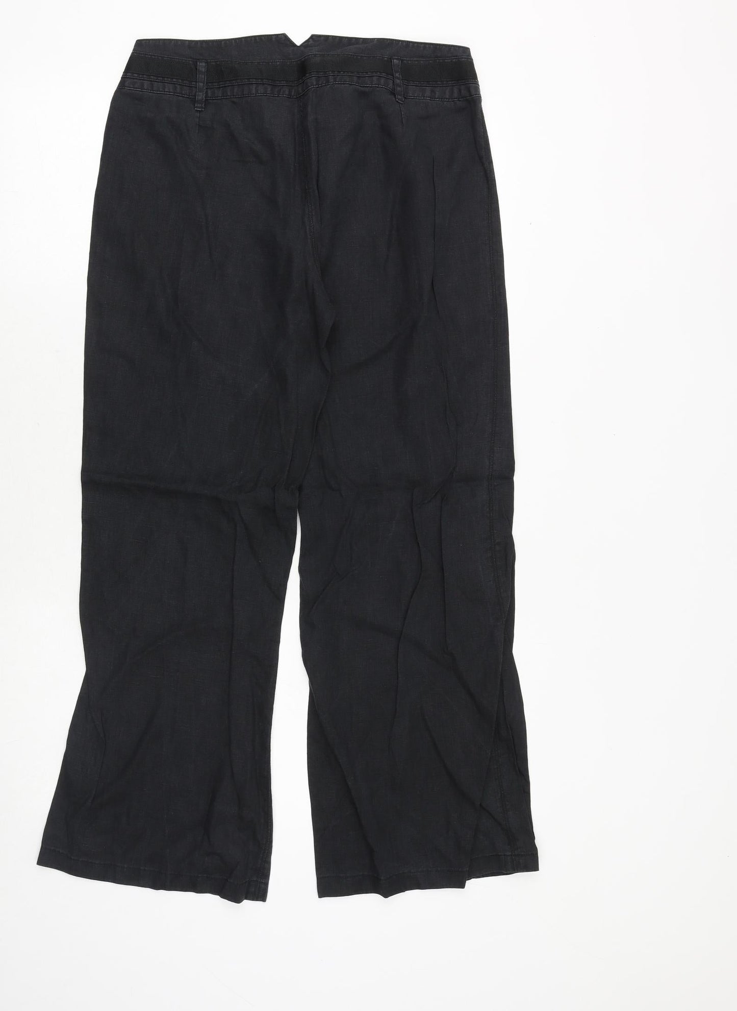 Promod Womens Black Polyester Trousers Size 34 in Regular Zip