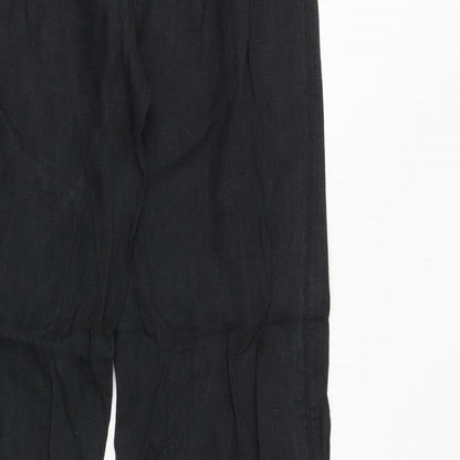 Promod Womens Black Polyester Trousers Size 34 in Regular Zip