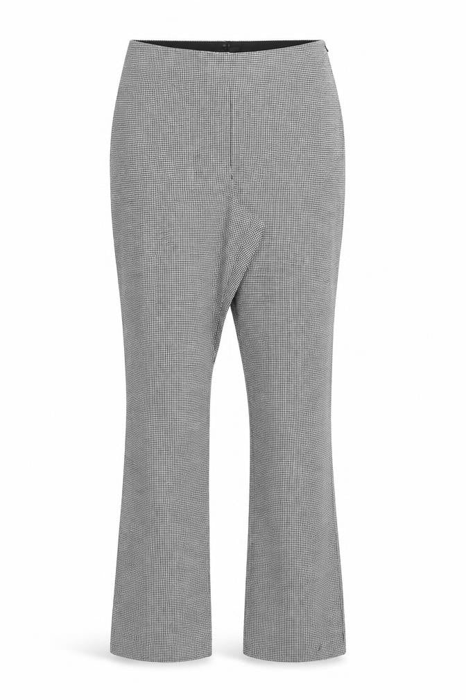 River Island Womens Black Geometric Polyester Trousers Size 10 Regular Zip