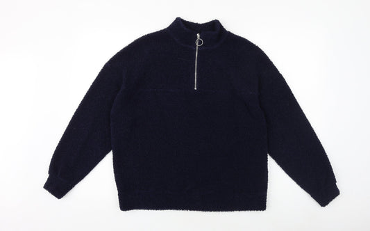 New Look Womens Blue Polyester Pullover Sweatshirt Size 8