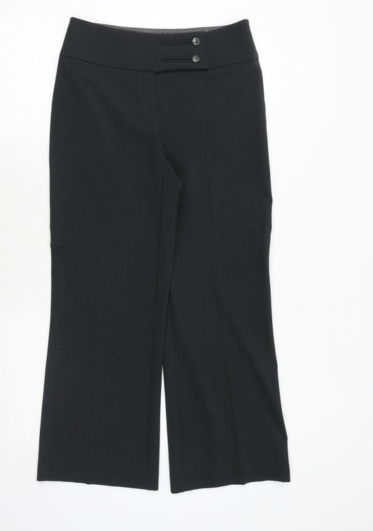 Marks and Spencer Womens Grey Polyester Dress Pants Trousers Size 8 Regular Zip