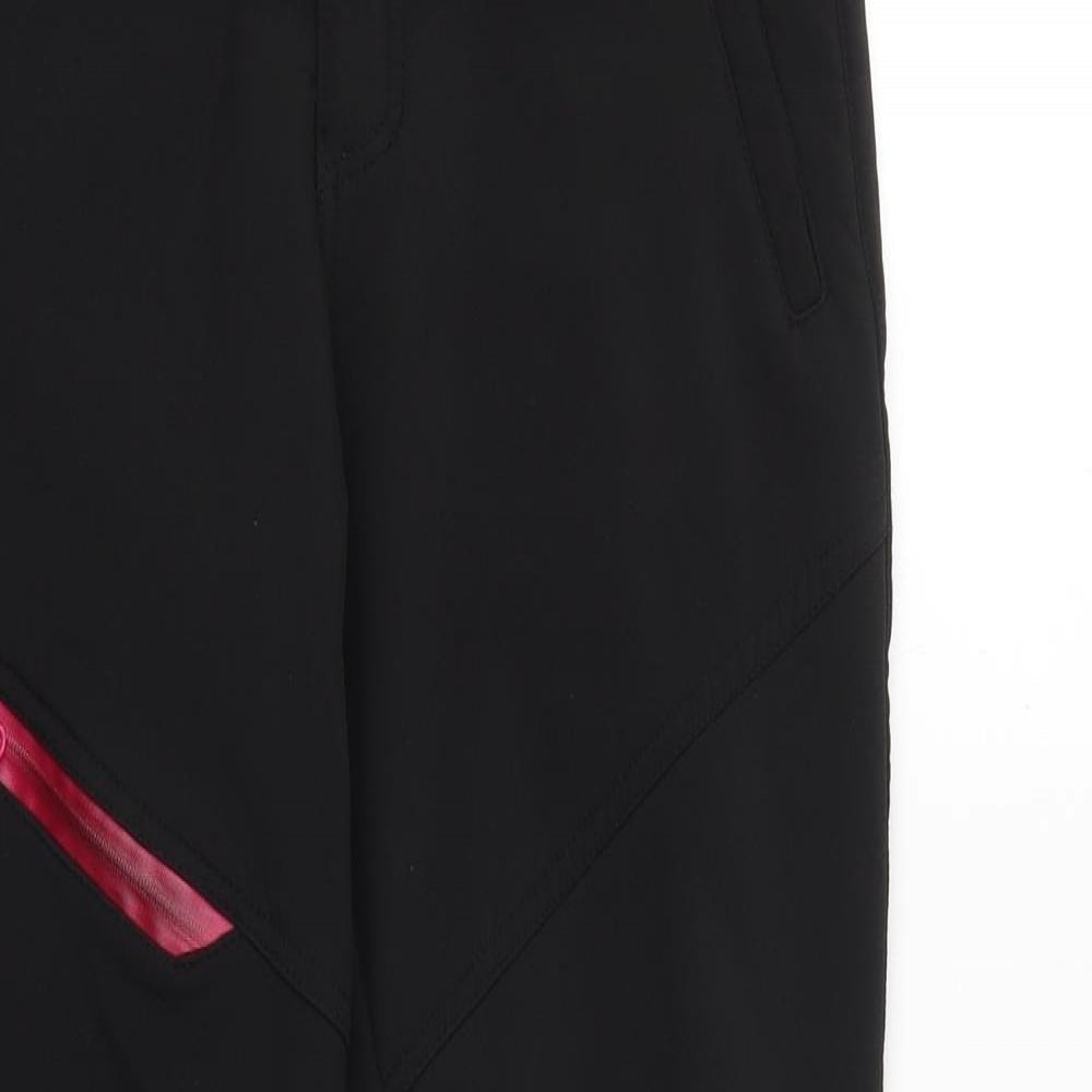 Preworn Womens Black Polyester Trousers Size M Regular Zip