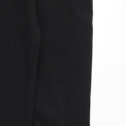Preworn Womens Black Polyester Trousers Size M Regular Zip