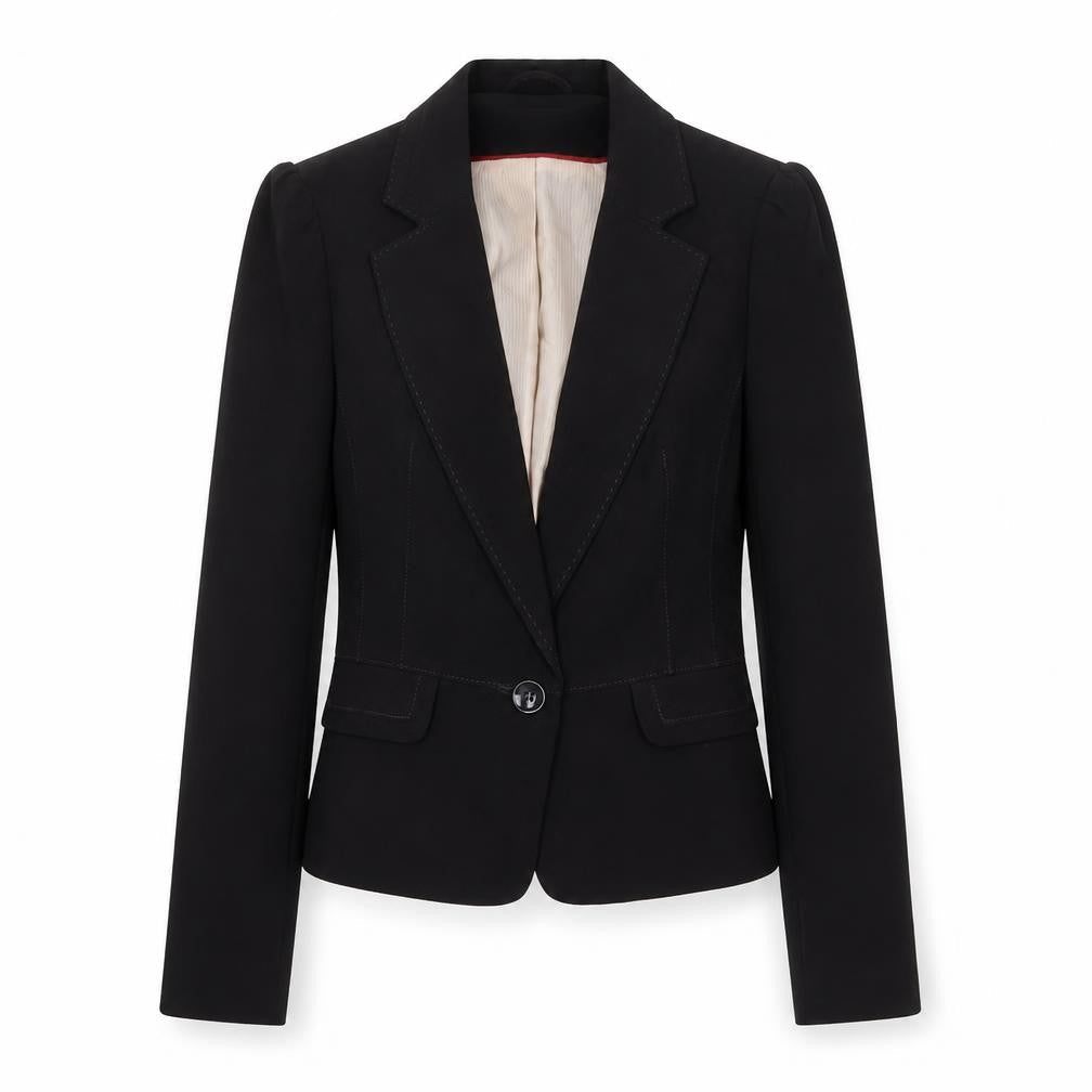 New Look Womens Black Polyester Jacket Blazer Size 12