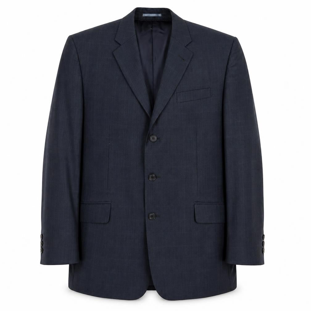 NEXT Mens Blue Check Wool Jacket Suit Jacket Size 40 Regular