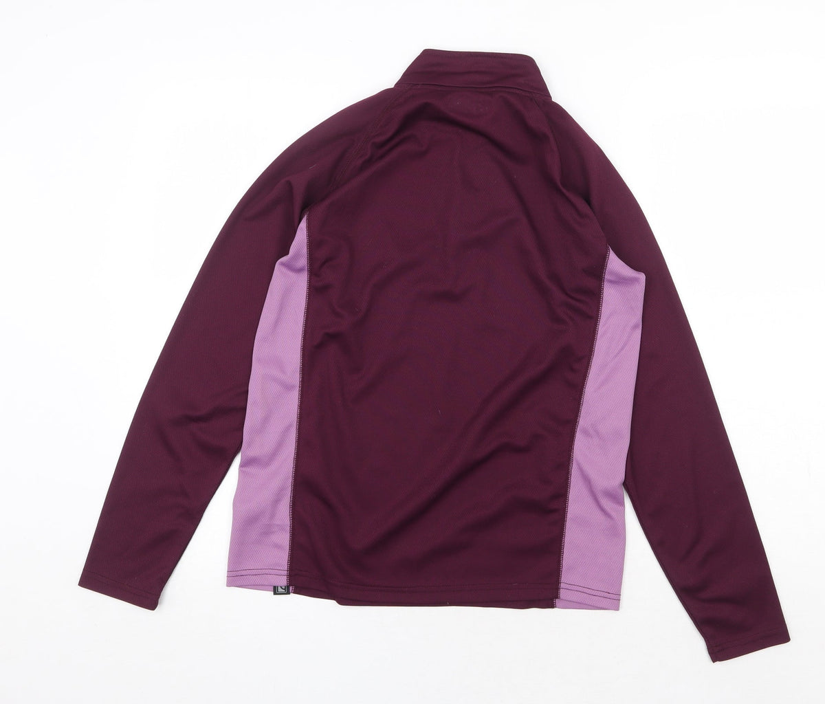 Trek Mates Womens Purple Colourblock Polyester Pullover Casual Size L High Neck Zip