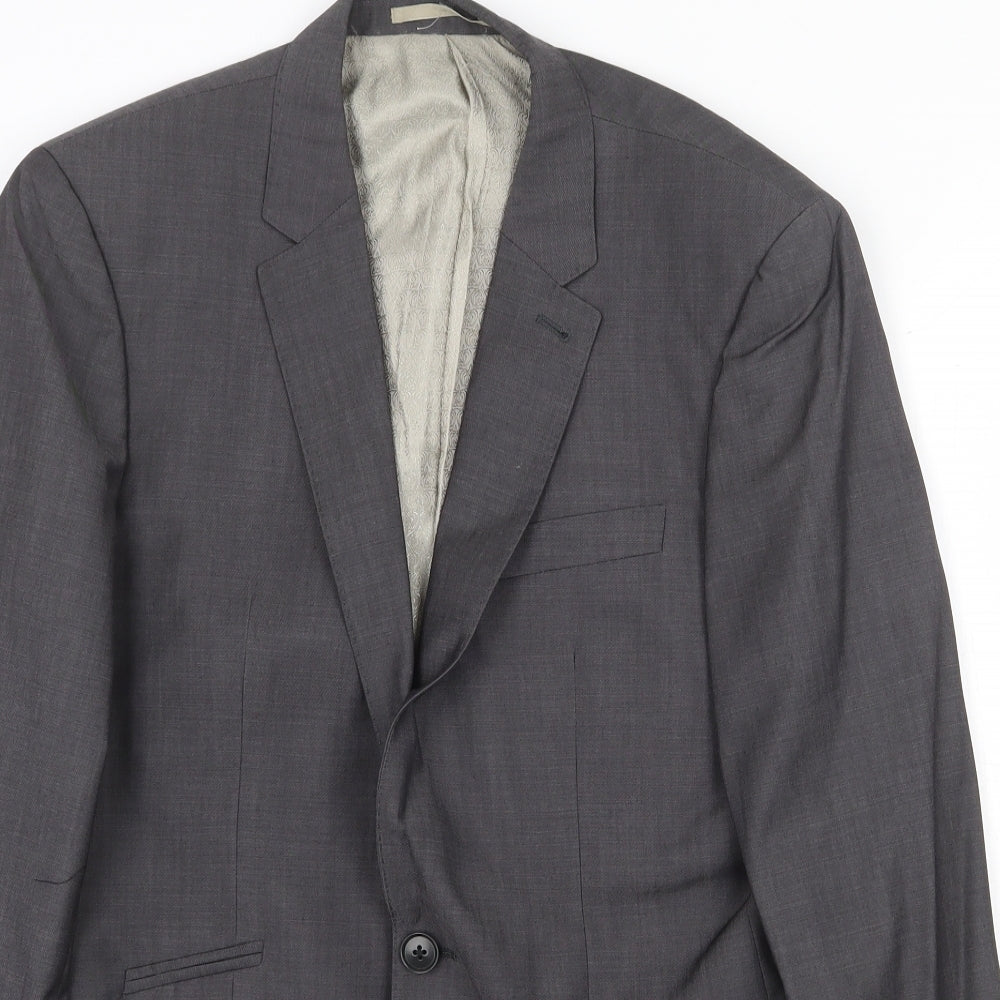 NEXT Mens Grey Wool Jacket Suit Jacket Size 38 Regular