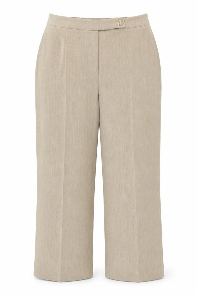 Alex & Co Womens Beige Polyester Trousers Size 14 Regular Zip