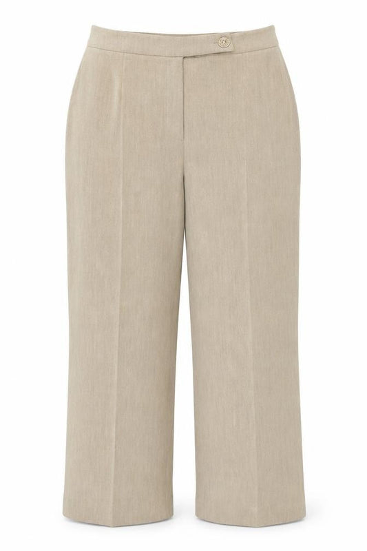 Alex & Co Womens Beige Polyester Trousers Size 14 Regular Zip
